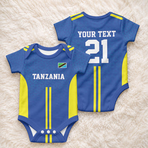 Custom Football African Tanzania Baby Onesie Taifa Stars Go Champion