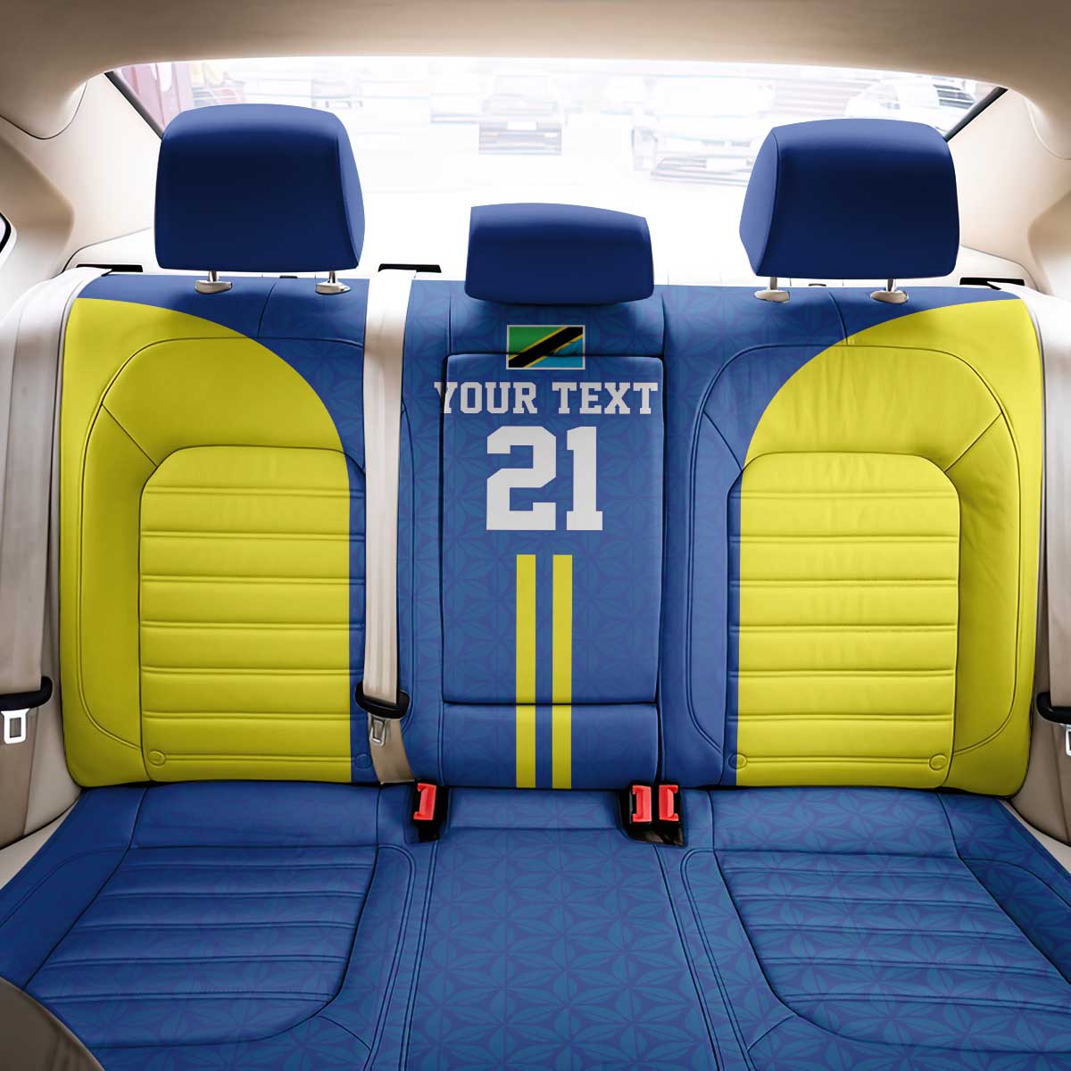 Custom Football African Tanzania Back Car Seat Cover Taifa Stars Go Champion - African Pride