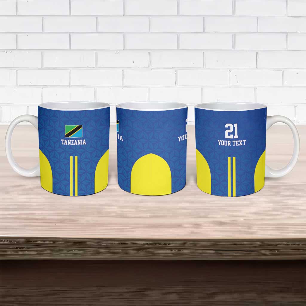 Custom Football African Tanzania Ceramic Mug Taifa Stars Go Champion