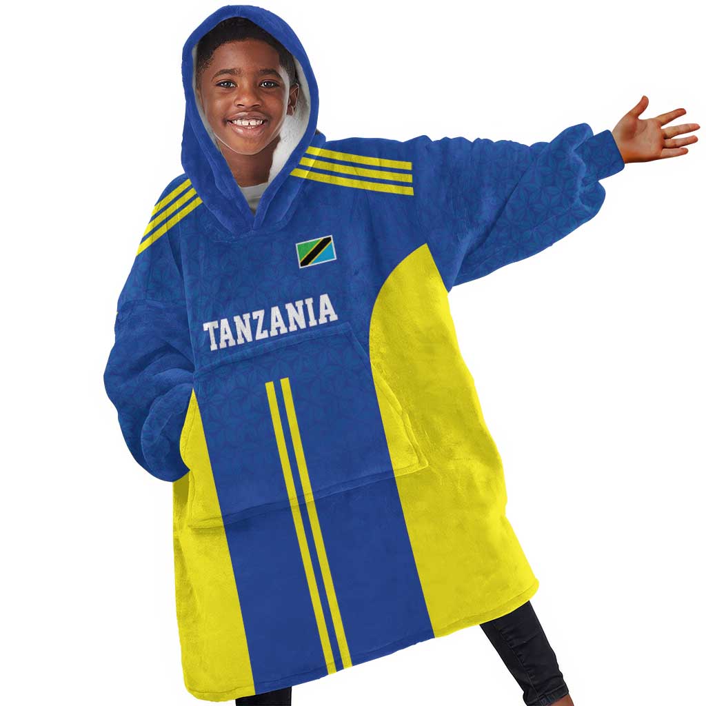 Custom Football African Tanzania Kid Wearable Blanket Hoodie Taifa Stars Go Champion - African Pride