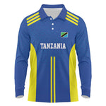Custom Football African Tanzania Long Sleeve Polo Shirt Taifa Stars Go Champion - African Pride