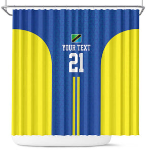 Custom Football African Tanzania Shower Curtain Taifa Stars Go Champion - African Pride
