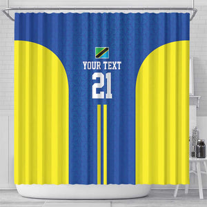 Custom Football African Tanzania Shower Curtain Taifa Stars Go Champion - African Pride