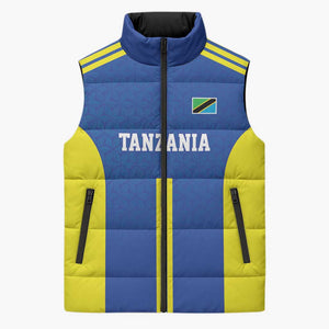 Custom Football African Tanzania Sleeveless Puffer Jacket Taifa Stars Go Champion