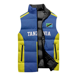 Custom Football African Tanzania Sleeveless Puffer Jacket Taifa Stars Go Champion