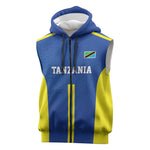 Custom Football African Tanzania Sleeveless Zip Hoodie Taifa Stars Go Champion - African Pride