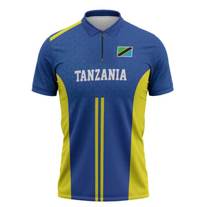 Custom Football African Tanzania Zipper Polo Shirt Taifa Stars Go Champion