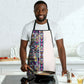 African Ndebele Art Patterns Apron Beige Half Style