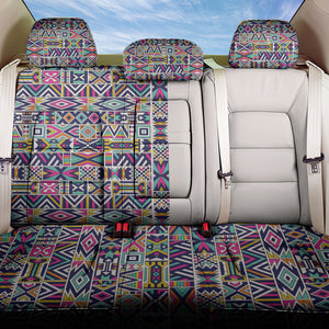 African Ndebele Art Patterns Back Car Seat Cover Beige Half Style