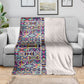 African Ndebele Art Patterns Blanket Beige Half Style