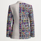 African Ndebele Art Patterns Blazer Beige Half Style