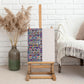 African Ndebele Art Patterns Canvas Wall Art Beige Half Style