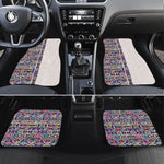 African Ndebele Art Patterns Car Mats Beige Half Style