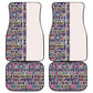 African Ndebele Art Patterns Car Mats Beige Half Style