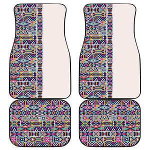 African Ndebele Art Patterns Car Mats Beige Half Style