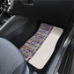 African Ndebele Art Patterns Car Mats Beige Half Style