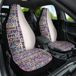 African Ndebele Art Patterns Car Seat Cover Beige Half Style