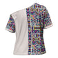 African Ndebele Art Patterns Cross Shoulder Shirt Beige Half Style