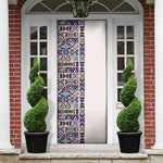 African Ndebele Art Patterns Door Cover Beige Half Style