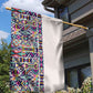 African Ndebele Art Patterns Garden Flag Beige Half Style