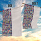 African Ndebele Art Patterns Garden Flag Beige Half Style