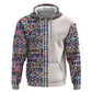 African Ndebele Art Patterns Hoodie Beige Half Style