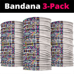 African Ndebele Art Patterns Neck Gaiter Beige Half Style