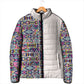 African Ndebele Art Patterns Padded Jacket Beige Half Style