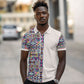 African Ndebele Art Patterns Polo Shirt Beige Half Style