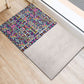 African Ndebele Art Patterns Rubber Doormat Beige Half Style