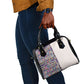 African Ndebele Art Patterns Shoulder Handbag Beige Half Style