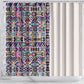 African Ndebele Art Patterns Shower Curtain Beige Half Style