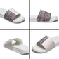 African Ndebele Art Patterns Slide Sandals Beige Half Style