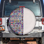 African Ndebele Art Patterns Spare Tire Cover Beige Half Style