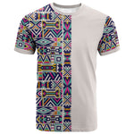 African Ndebele Art Patterns T shirt Beige Half Style