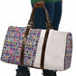 African Ndebele Art Patterns Travel Bag Beige Half Style