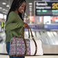 African Ndebele Art Patterns Travel Bag Beige Half Style