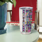 African Ndebele Art Patterns Tumbler Cup Beige Half Style