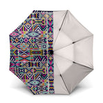African Ndebele Art Patterns Umbrella Beige Half Style