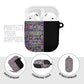African Ndebele Art Patterns AirPods Case Black Half Style
