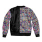 African Ndebele Art Patterns Bomber Jacket Black Half Style