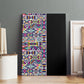 African Ndebele Art Patterns Canvas Wall Art Black Half Style