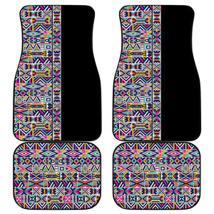 African Ndebele Art Patterns Car Mats Black Half Style