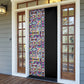 African Ndebele Art Patterns Door Cover Black Half Style