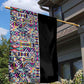 African Ndebele Art Patterns Garden Flag Black Half Style