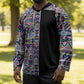 African Ndebele Art Patterns Hockey Jersey Black Half Style