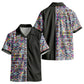 African Ndebele Art Patterns Kid Hawaiian Shirt Black Half Style