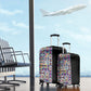 African Ndebele Art Patterns Luggage Cover Black Half Style