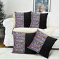 African Ndebele Art Patterns Pillow Cover Black Half Style