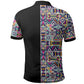 African Ndebele Art Patterns Polo Shirt Black Half Style
